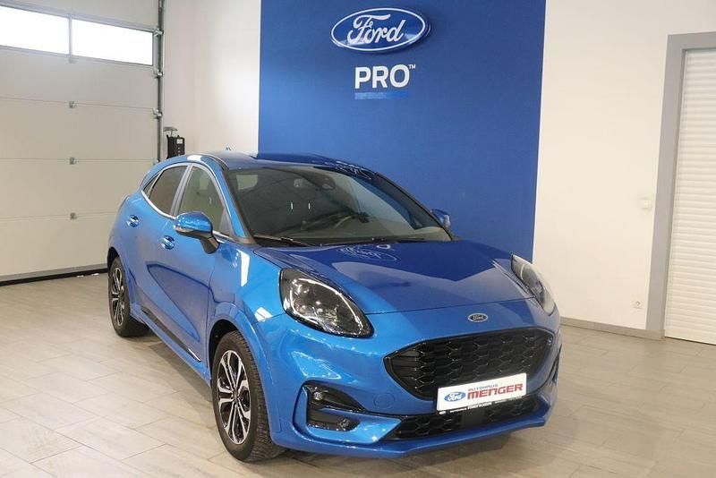 Blau Gebraucht 2021 Ford Puma Gen-E ST-Line Limousine | 15.950 € (Superpreis) - Bild 1/4