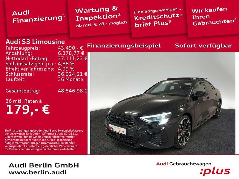 Gebraucht Audi S3 Ambiente 310 PS (228 kW) 2024 Mythosschwarz metallic Limousine