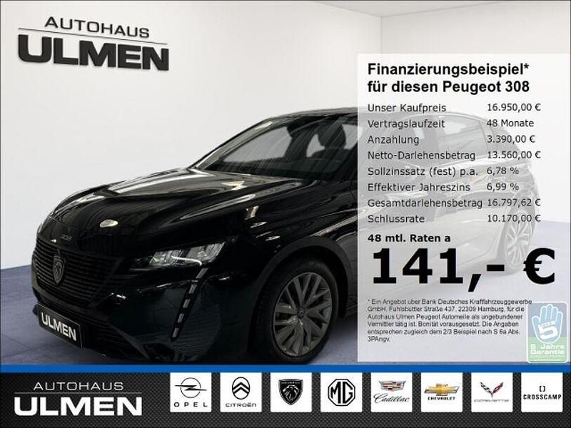 Schwarz Gebraucht 2022 Peugeot 308 Active Limousine | 16.950 € (Guter Preis) - Bild 1/4