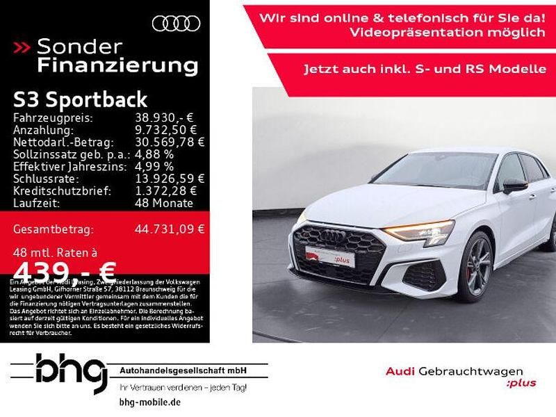 Weiss Gebraucht 2023 Audi S3 Ambiente Limousine | 38.930 € (Fairer Preis) - Bild 1/4