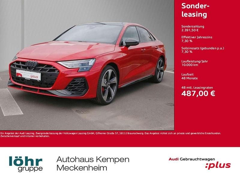 Progressivrot metallic Gebraucht 2024 Audi S3 Ambiente Limousine | 54.850 € - Bild 1/3