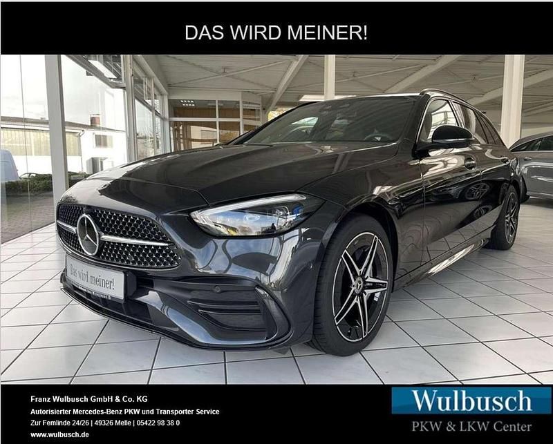Grau metalliclack graphitgrau Gebraucht 2023 Mercedes C300e Night Kombi | 59.900 € - Bild 1/4