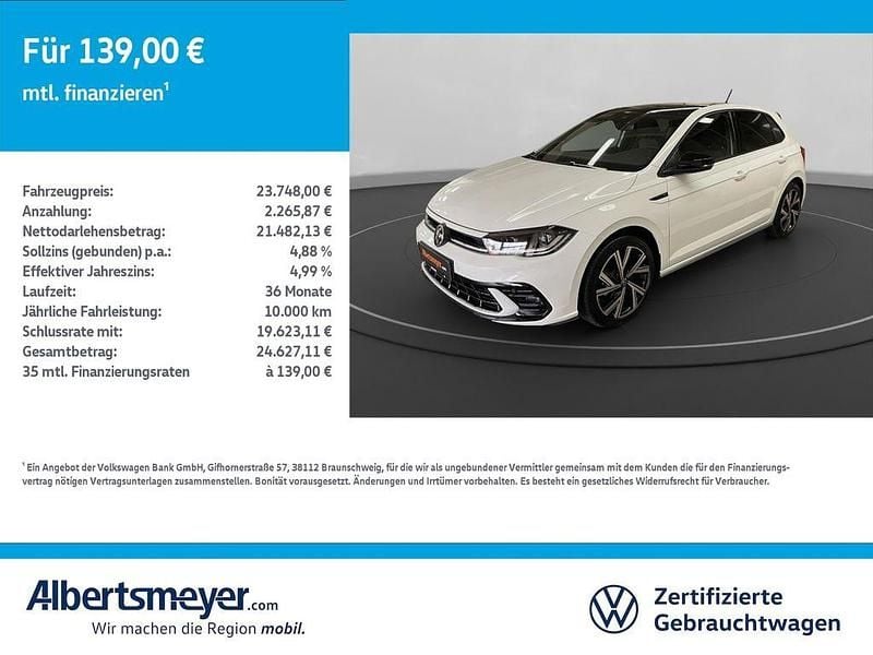 Weiß Gebraucht 2024 VW Polo R-line Limousine | 23.399 € (Guter Preis) - Bild 1/4