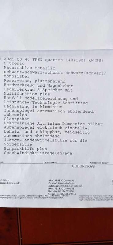 Gebraucht Audi Q3 190 PS (139 kW) 2023 Blau SUV