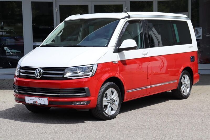 Rot/weis Gebraucht 2018 VW T6 California Van | 47.900 € - Bild 1/4