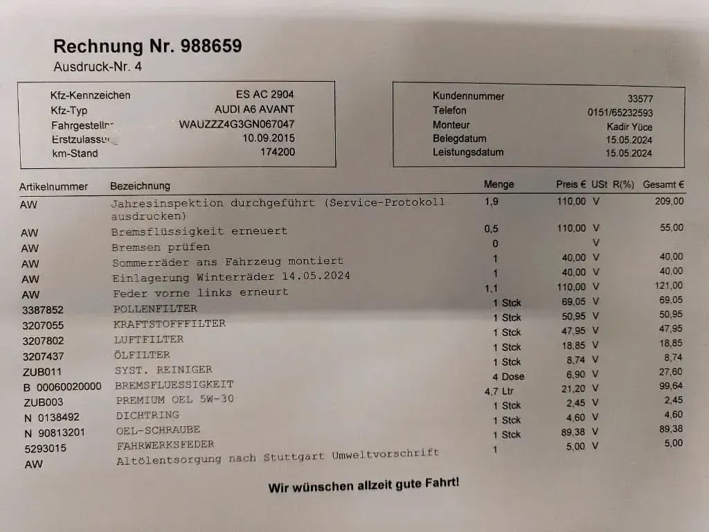 Gebraucht Audi A6 Comfort 190 PS (139 kW) 2015 Schwarz Kombi