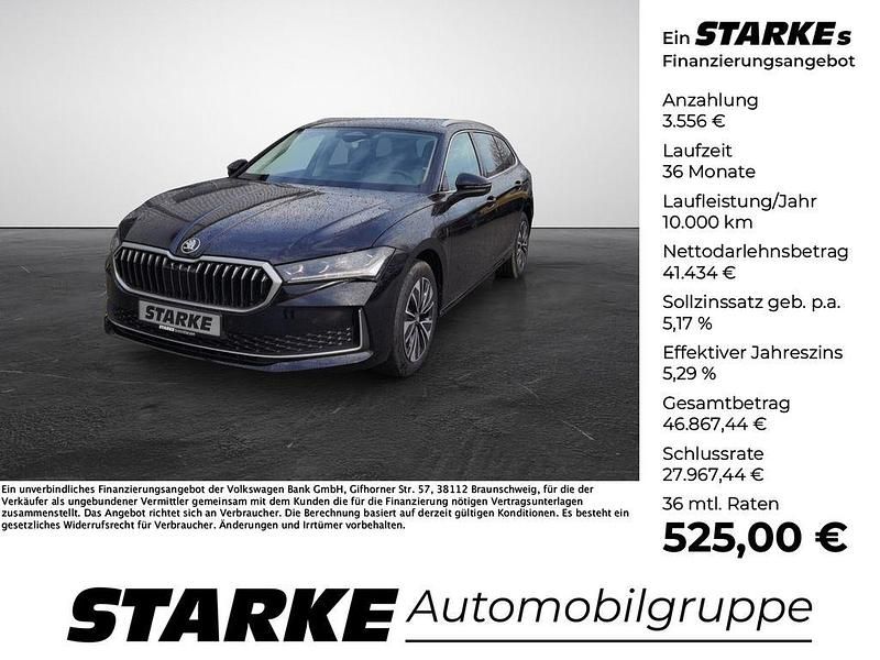 Ebony schwarz metallic Neu 2025 Skoda Superb Selection Kombi | 44.990 € (Superpreis) - Bild 1/4