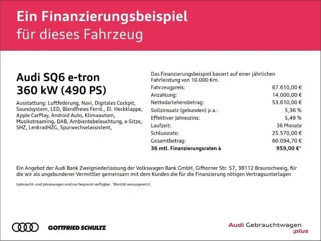 Gebraucht Audi SQ6 e-tron Sport 359 kW (489 PS) 2025 Grau (magnetgrau) SUV