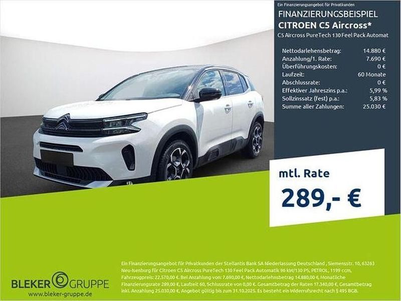 Perlmutt weiß Gebraucht 2023 Citroën C5 Aircross Feel SUV | 20.580 € (Guter Preis) - Bild 1/3