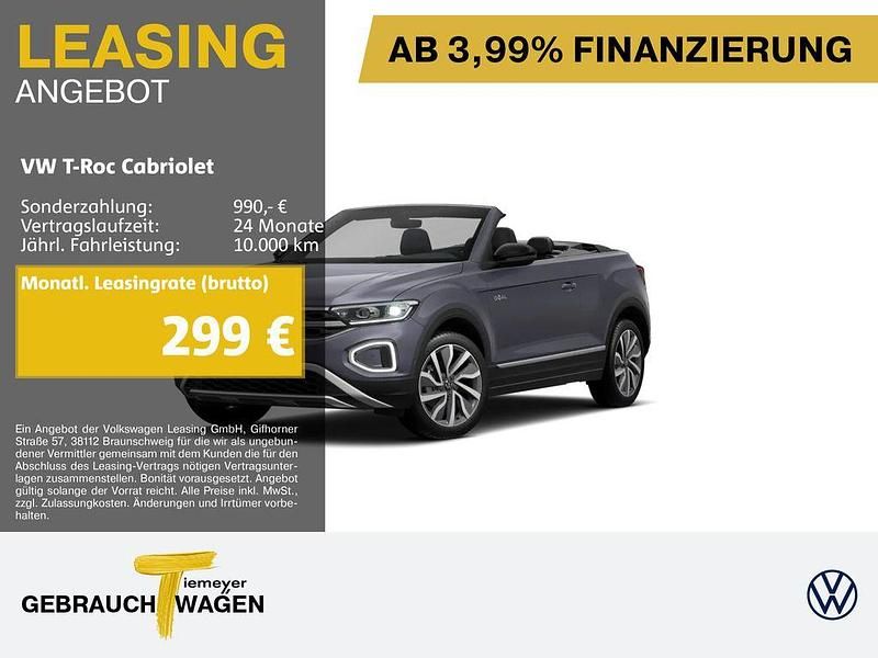 Grau Gebraucht 2025 VW T-Roc Cabriolet Goal Cabrio | 29.350 € (Superpreis) - Bild 1/4