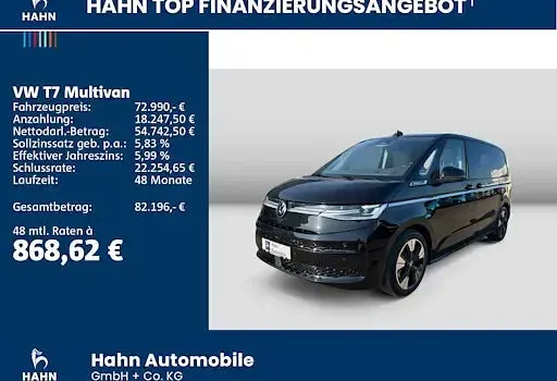 Używany VW Multivan Style 150 KM (110 kW) 2026 Czarny Minivan