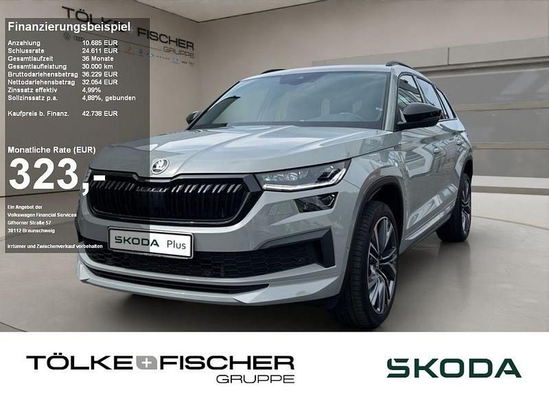 Steel grau Gebraucht 2022 Skoda Kodiaq SportLine SUV | 42.738 € (Teuer) - Bild 1/4