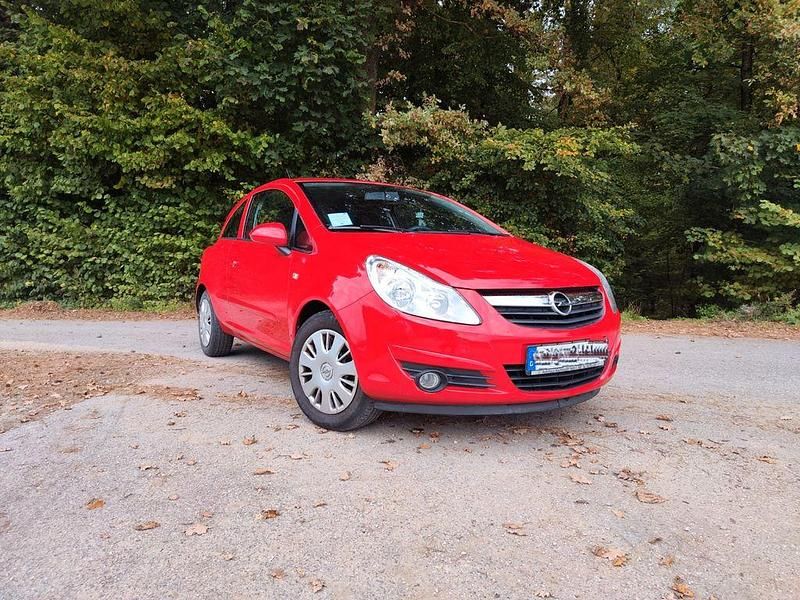 Rot Gebraucht 2007 Opel Corsa Limousine | 1.000 € (Superpreis) - Bild 1/4