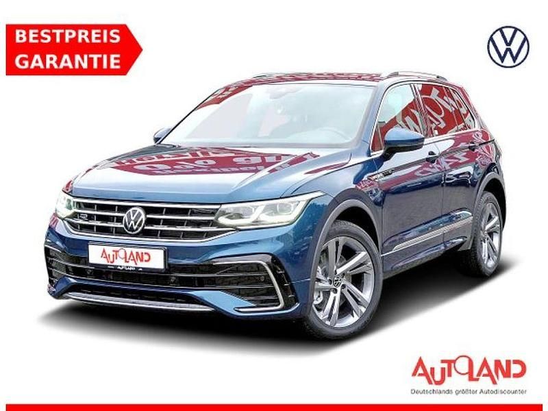 Nightshade blue metallic (metallic) Gebraucht 2021 VW Tiguan R-line SUV | 34.490 € (Fairer Preis) - Bild 1/4