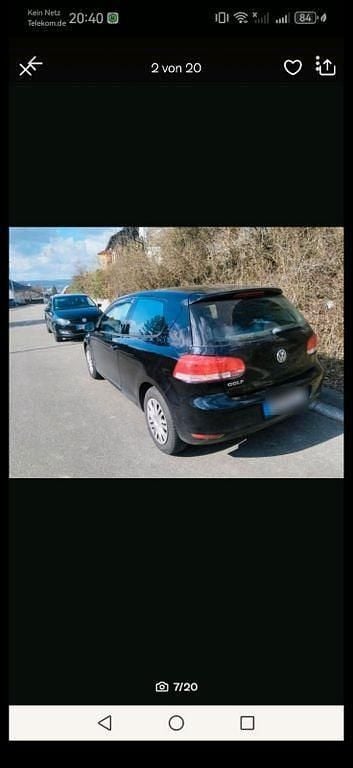 Gebraucht VW Golf VI Comfortline 80 PS (58 kW) 2010 Schwarz Kleinwagen