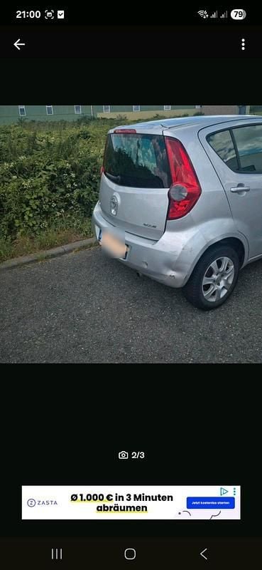 Silber Gebraucht 2009 Opel Agila Kleinwagen | 950 € - Bild 1/4