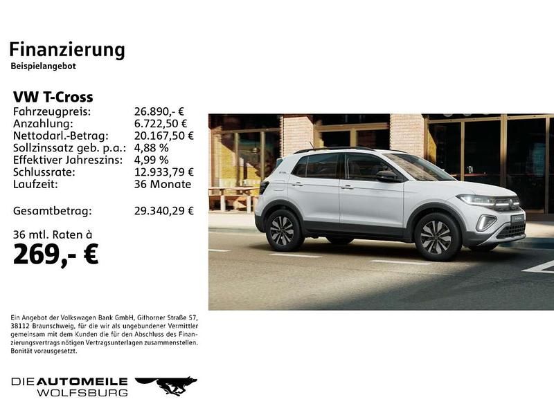 Gebraucht VW T-Cross Goal 116 PS (85 kW) 2025 Weiß SUV