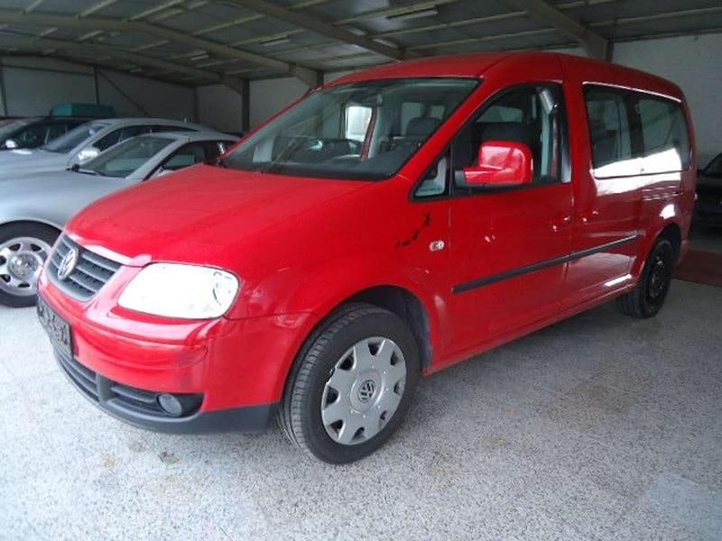 Gebraucht VW Caddy Maxi Team 109 PS (80 kW) 2010 Rot Van / Kleinbus