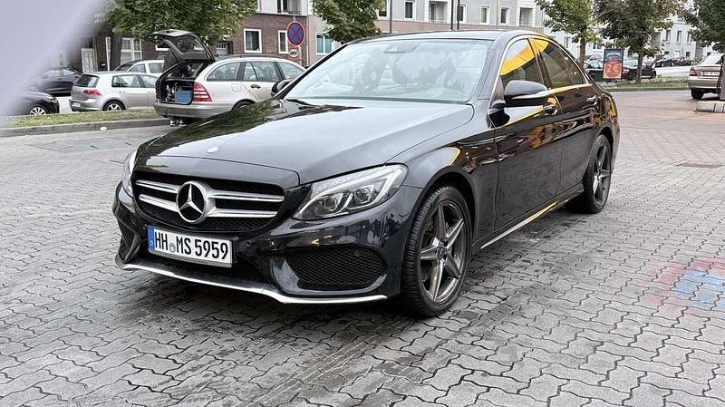 Schwarz Gebraucht 2014 Mercedes C220 AMG line Limousine | 11.450 € (Teuer) - Bild 1/4