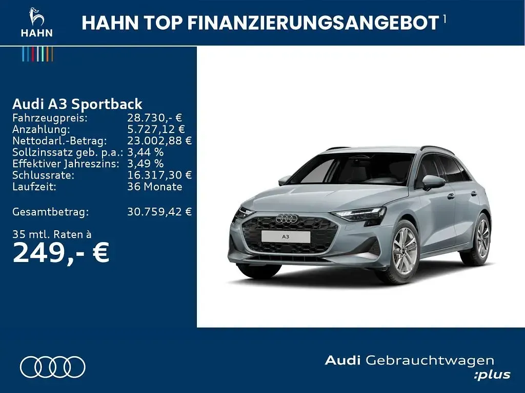 Usata Audi A3 Ambiente 116 CV (85 kW) 2025 Grigio Berlina