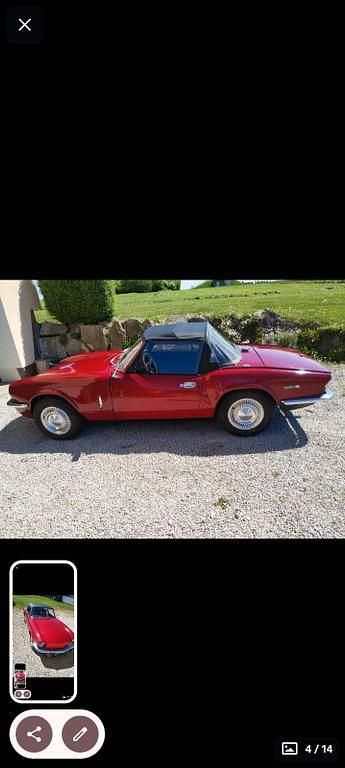 Gebraucht Triumph Spitfire 63 PS (46 kW) 1972 Rot Cabrio