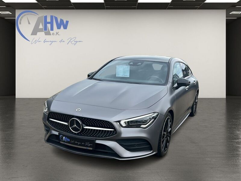 Designo mountaingrau magno Gebraucht 2020 Mercedes CLA220 Shooting Brake AMG line Kombi | 32.970 € (Etwas zu teuer) - Bild 1/4