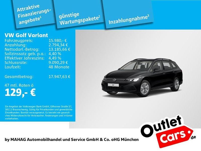Schwarz Gebraucht 2022 VW Golf VIII Life Kombi | 15.980 € (Fairer Preis) - Bild 1/1