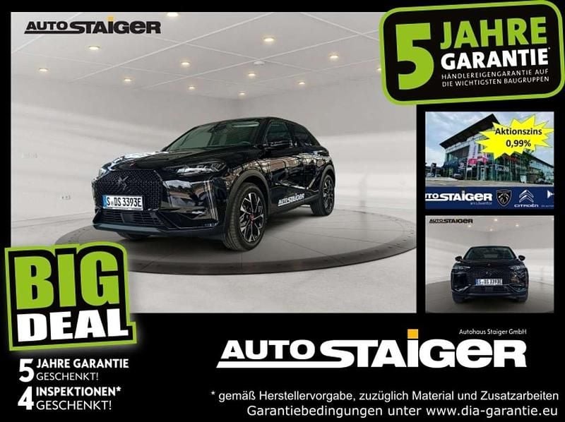 Lackierung schwarz perla nera/ Gebraucht 2024 DS Automobiles DS3 Crossback E-Tense Performance Line Plus SUV | 22.999 € (Superpreis) - Bild 1/3