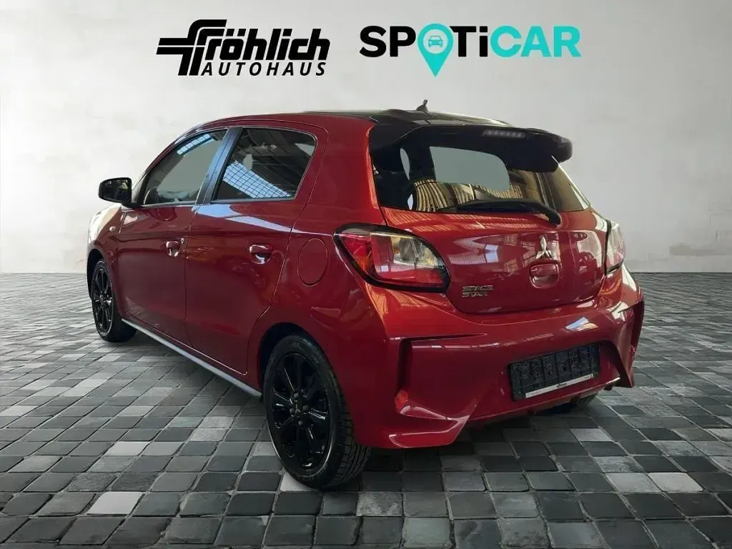 Gebraucht Mitsubishi Space Star Spirit+ 71 PS (52 kW) 2022 Amarenarot / magicschwarz (metallic) Kleinwagen