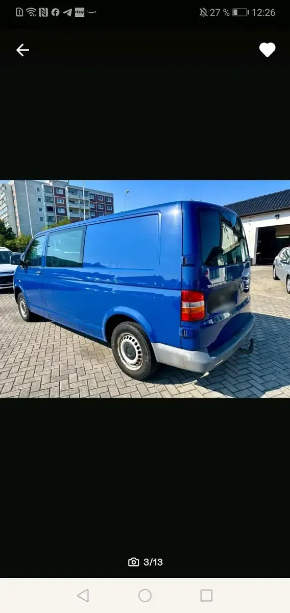 Usata VW Transporter 174 CV (127 kW) 2008 Blu Furgone