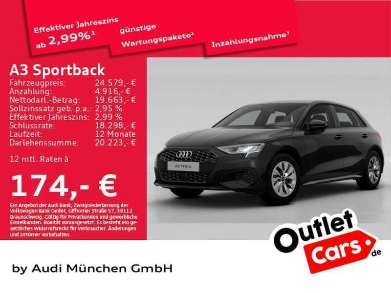 Brillantschwarz Gebraucht 2022 Audi A3 e-tron Kleinwagen | 24.579 € (Fairer Preis) - Bild 1/1