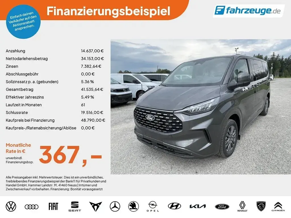 Neu Ford Tourneo Titanium 170 PS (125 kW) 2026 Grau Van / Kleinbus