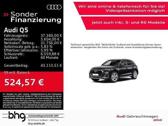 Mythosschwarz metallic Gebraucht 2021 Audi Q5 S-Line SUV | 37.360 € (Fairer Preis) - Bild 1/4