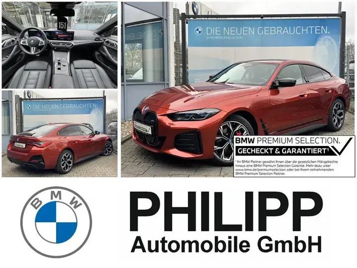 Sunset orange Gebraucht 2024 BMW i4 M Sport Limousine | 55.740 € (Guter Preis) - Bild 1/4