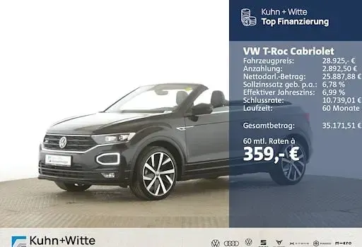 Usata VW T-Roc R-line 150 CV (110 kW) 2022 Nero SUV