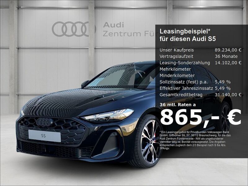 Schwarz Neu 2025 Audi S5 Comfort Limousine | 89.234 € (Teuer) - Bild 1/4