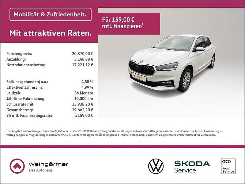 Neu Skoda Fabia Selection 95 PS (69 kW) 2025 Weiß Limousine