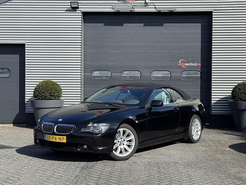 Schwarz Gebraucht 2005 BMW 645 Cabriolet Sport Line Cabrio | 7.390 € (Fairer Preis) - Bild 1/4