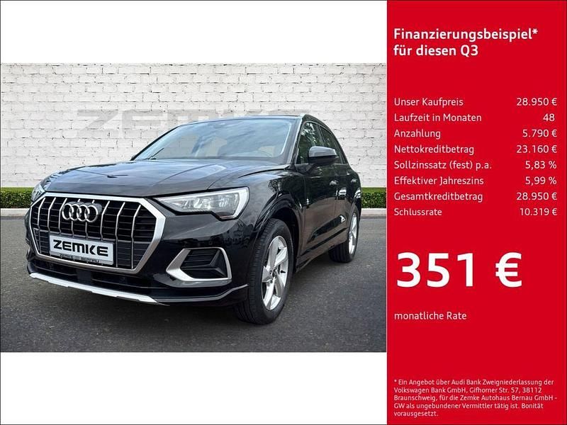 Schwarz Gebraucht 2021 Audi Q3 Advanced SUV | 28.950 € (Fairer Preis) - Bild 1/4