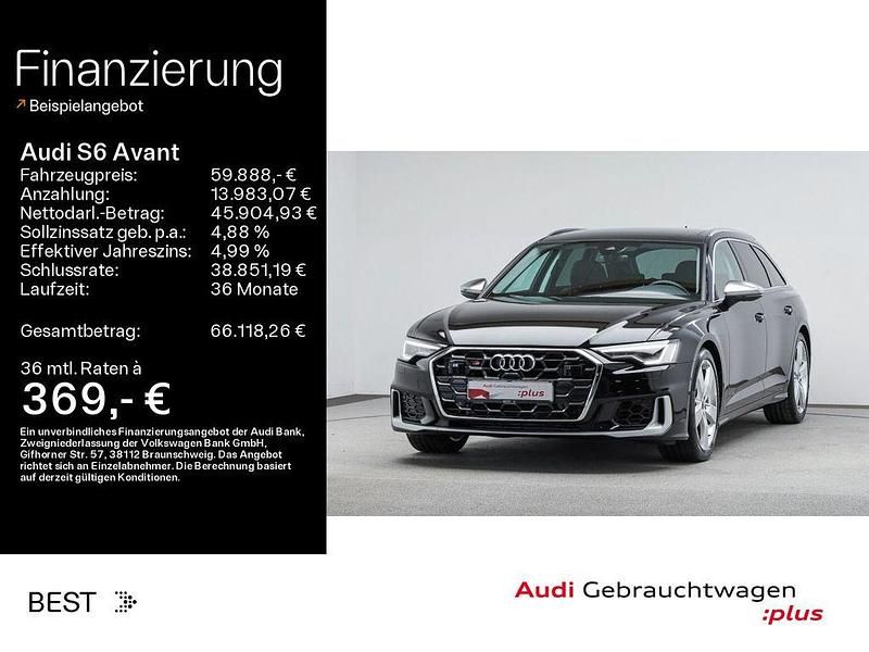 Brillantschwarz Gebraucht 2024 Audi S6 Basis Kombi | 59.888 € - Bild 1/4