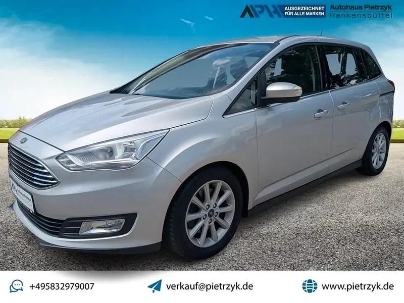 Gebraucht Ford Grand C-Max Titanium 125 PS (91 kW) 2017 Polarsilber metallic Van / Kleinbus