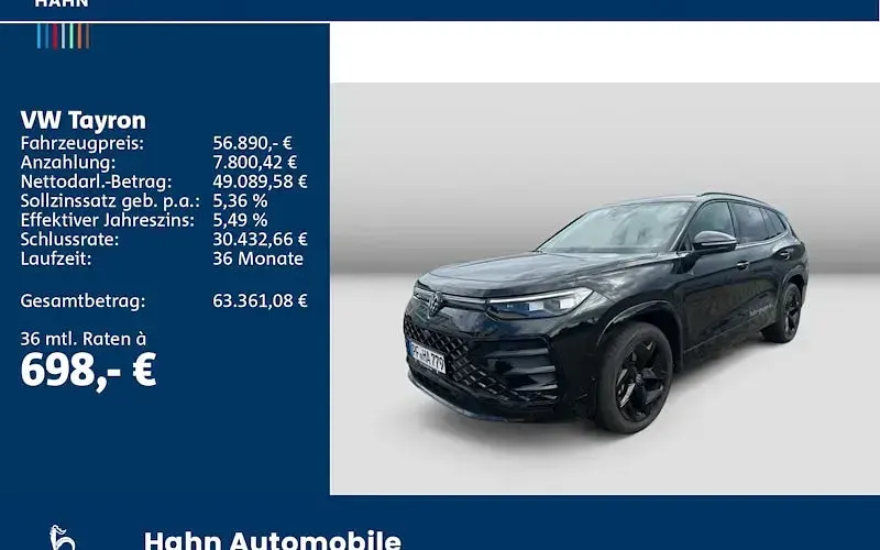 Gebraucht VW Tayron R-line 193 PS (141 kW) 2026 Schwarz SUV