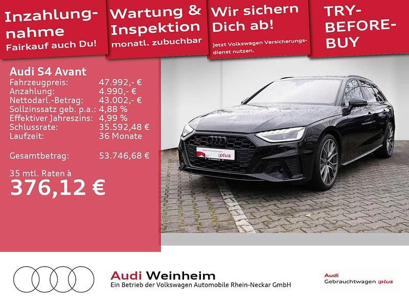Mythosschwarz metallic Gebraucht 2023 Audi S4 Ambiente Kombi | 47.992 € (Etwas zu teuer) - Bild 1/3