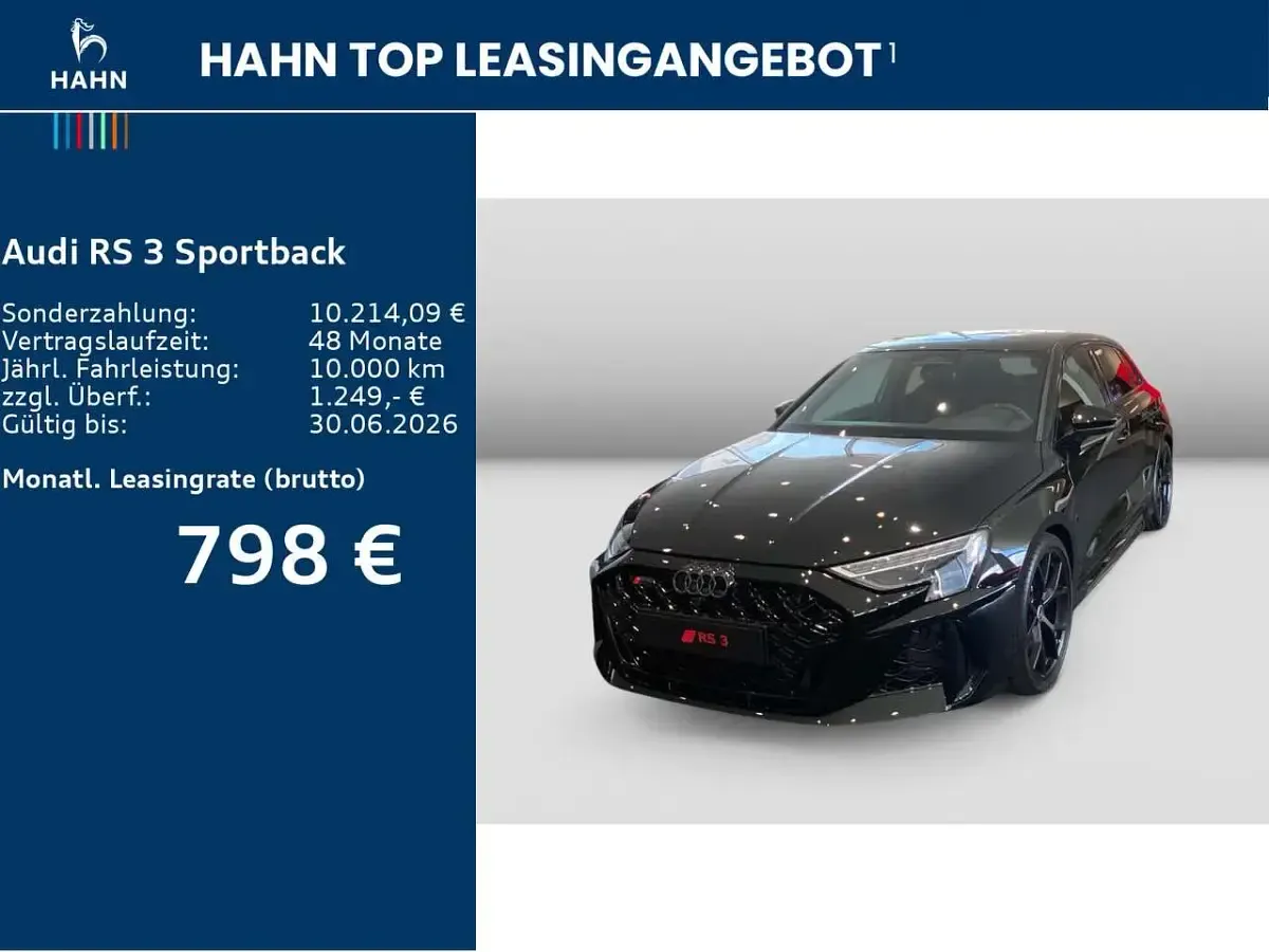 Neu Audi RS3 400 PS (294 kW) 2026 Mythosschwarz metallic Limousine