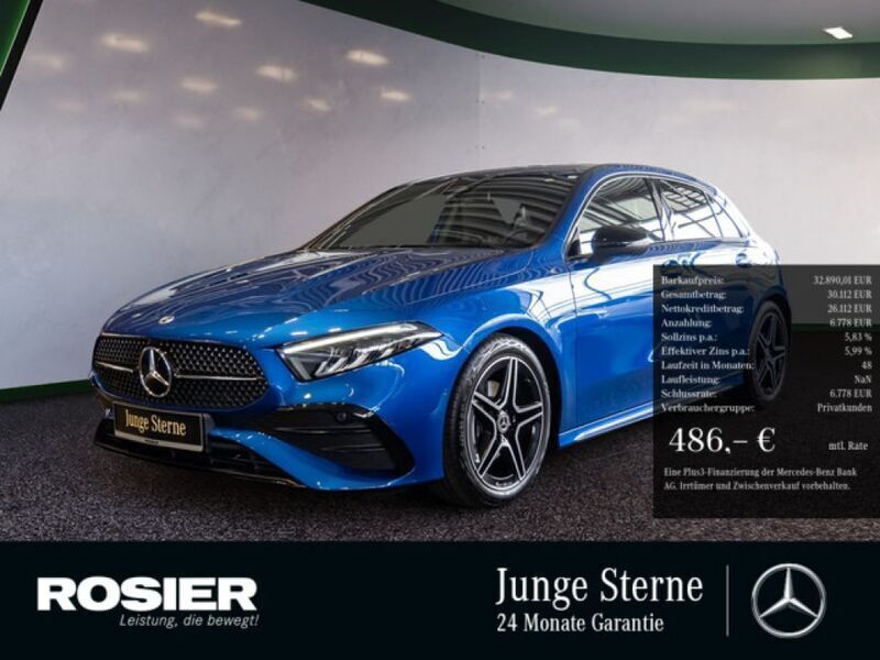 Blau / spektralblau (metallic) Gebraucht 2024 Mercedes 200 Advanced Plus Coupé | 35.436 € - Bild 1/4