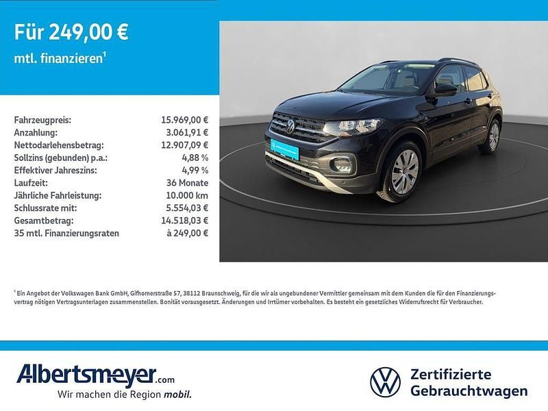 Schwarz Gebraucht 2020 VW T-Cross United SUV | 15.969 € (Guter Preis) - Bild 1/4