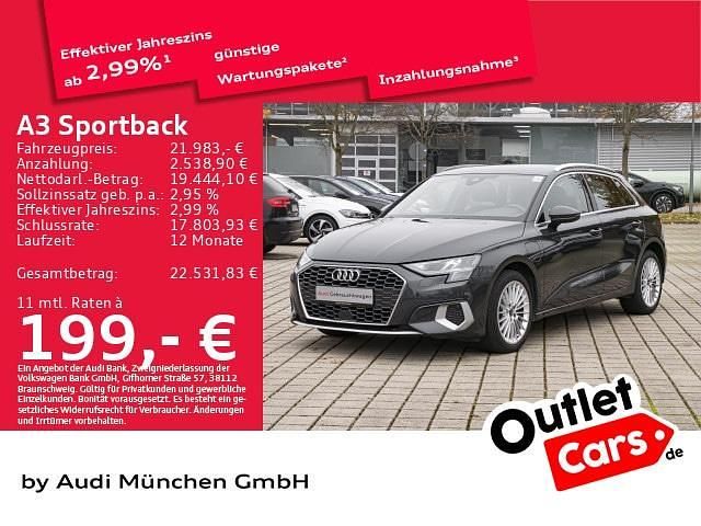 Manhattangrau metallic Gebraucht 2021 Audi A3 Sportback e-tron Advanced Kleinwagen | 20.944 € (Guter Preis) - Bild 1/1