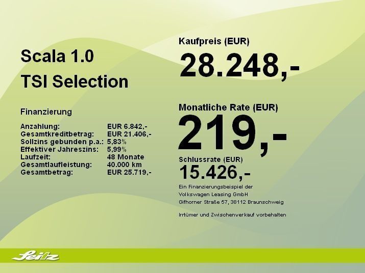 Grau Gebraucht 2025 Skoda Scala Selection Kleinwagen | 28.248 € - Bild 1/1