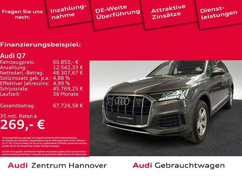 Samuraigrau metallic Gebraucht 2023 Audi Q7 Comfort SUV | 60.850 € (Superpreis) - Bild 1/4