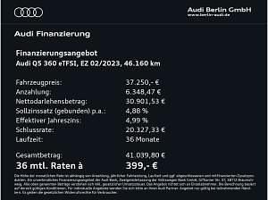Second-hand Audi Q5 299 CP (219 kW) 2023 Negru SUV